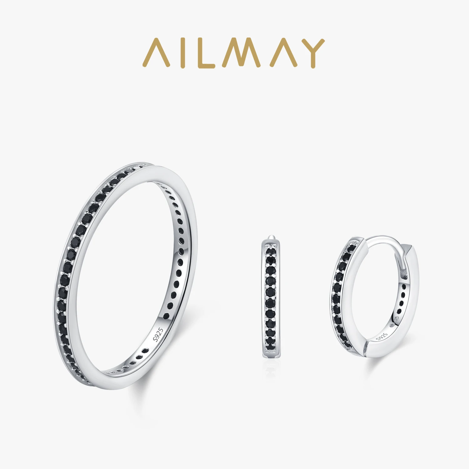 Ailmay стерлингового серебра 925 пробы, модные серьги-кольца с черным цирконом, кольца для женщин, вечерние комплект ювелирных изделий в готическом стиле
Ailmay стерлингового серебра 925 пробы, модные серьги-кольца с черным цирконом, кольца для женщин, вечерние комплект ювелирных изделий в готическом стиле