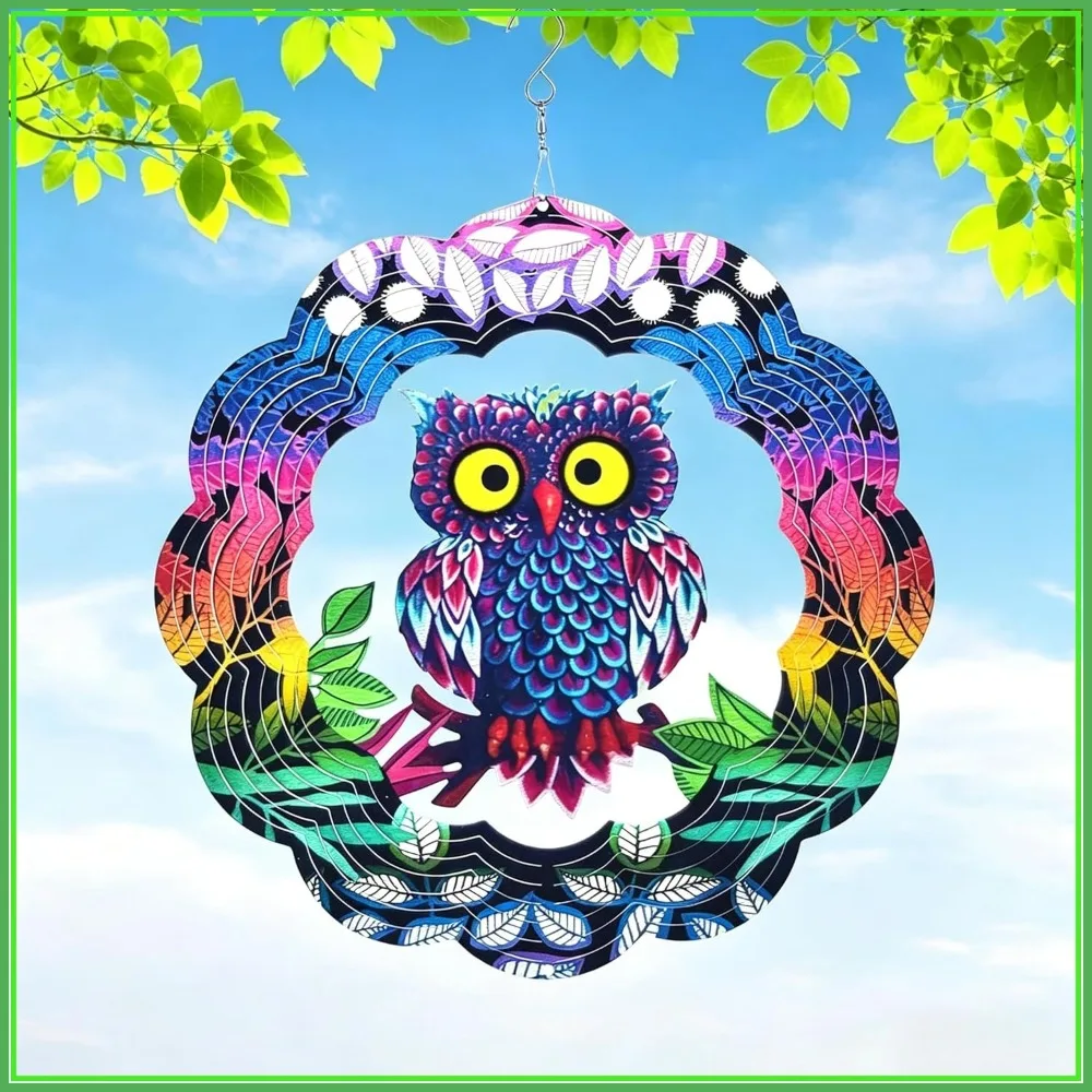 3D Stainless Steel Owl Wind Spinner, Kinetic Hanging Whirligig for Garden Yard Patio Decor, Sun Catcher Windmill
3D Stainless Steel Owl Wind Spinner, Kinetic Hanging Whirligig for Garden Yard Patio Decor, Sun Catcher Windmill