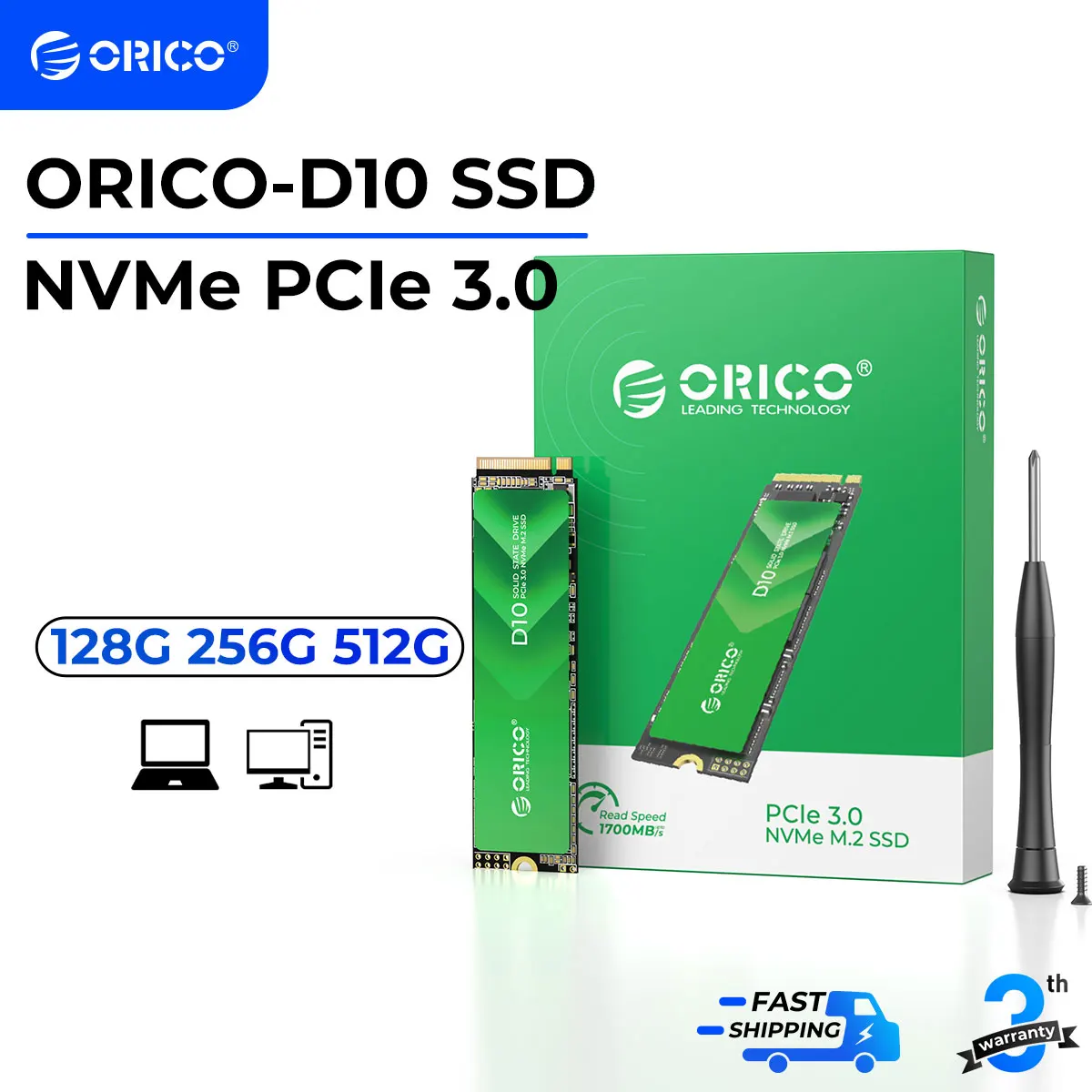 ORICIO 2TB M.2 NVMe SSD PCIe Gen3x4 2280 SSD Up to 3600MB/s Internal Solid State Drive with NAND Flash D10
ORICIO 2TB M.2 NVMe SSD PCIe Gen3x4 2280 SSD Up to 3600MB/s Internal Solid State Drive with NAND Flash D10
