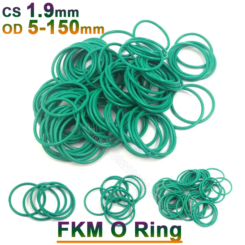 Green FKM O Ring Seal Gasket CS 1.9mm Fluorine Rubber O-Ring Sealing Oil Gaskets Fuel Washer Heat-Resistant OD 5 6 7 8 9-150mm
Green FKM O Ring Seal Gasket CS 1.9mm Fluorine Rubber O-Ring Sealing Oil Gaskets Fuel Washer Heat-Resistant OD 5 6 7 8 9-150mm