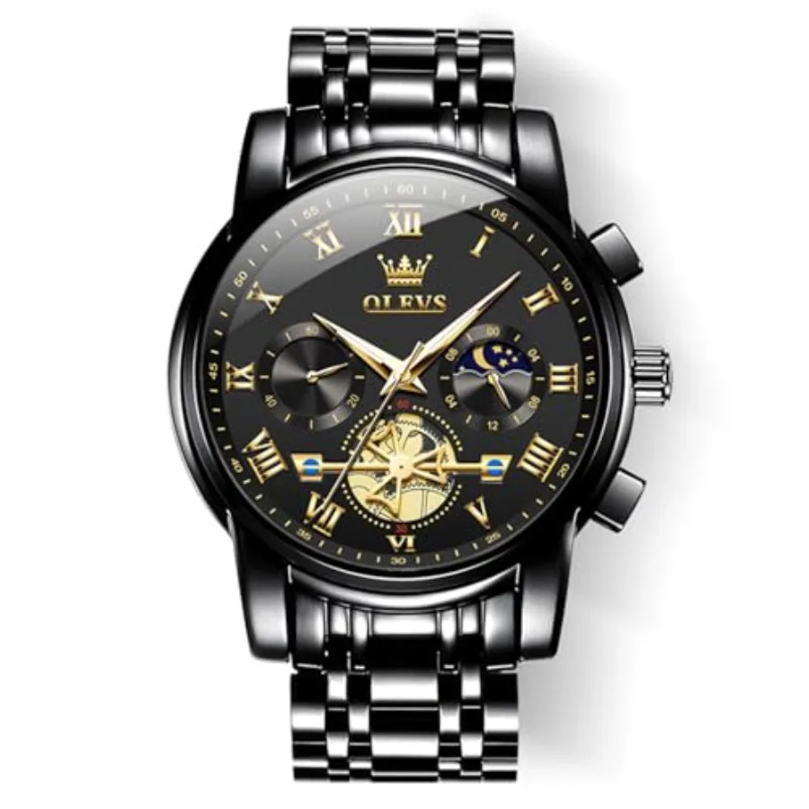 OLEVS Watches Men Waterproof Luxury Big Face Mens Watch Stainless Steel Quartz Analog Dress Watches for Men Luminous Multifunct
OLEVS Watches Men Waterproof Luxury Big Face Mens Watch Stainless Steel Quartz Analog Dress Watches for Men Luminous Multifunct