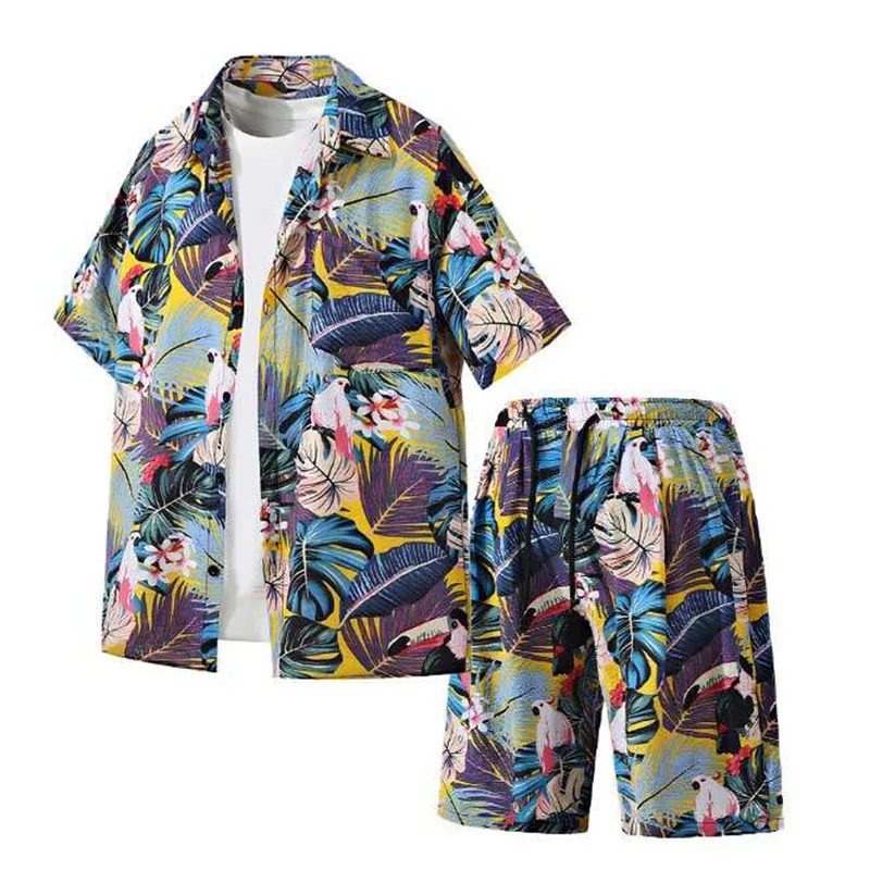 Men's Hawaiian Set Summer Tropical Beach Shirt 2 Piece Outfits Flower Button Down Shirts and Shorts
Men's Hawaiian Set Summer Tropical Beach Shirt 2 Piece Outfits Flower Button Down Shirts and Shorts