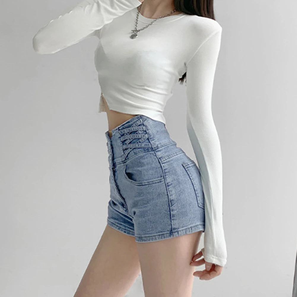Cross Woven Shorts High Waist Shorts Daily Use Casual Outing L Light Blue Slightly Elastic Spring, Summer, Autumn Female
Cross Woven Shorts High Waist Shorts Daily Use Casual Outing L Light Blue Slightly Elastic Spring, Summer, Autumn Female