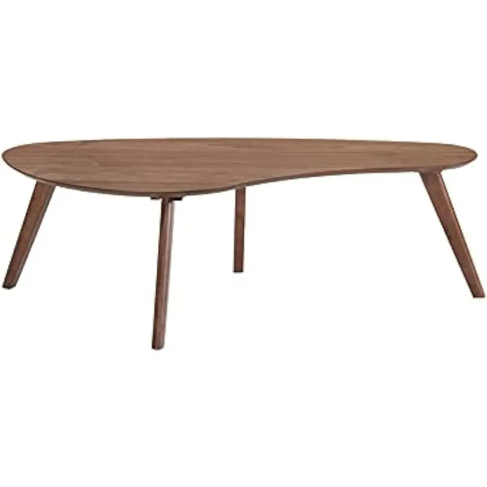 Audrey Walnut Brown 48" Coee Table with Curved, Tear Drop Shaped Top and Round, Slanted Legs
Audrey Walnut Brown 48" Coee Table with Curved, Tear Drop Shaped Top and Round, Slanted Legs