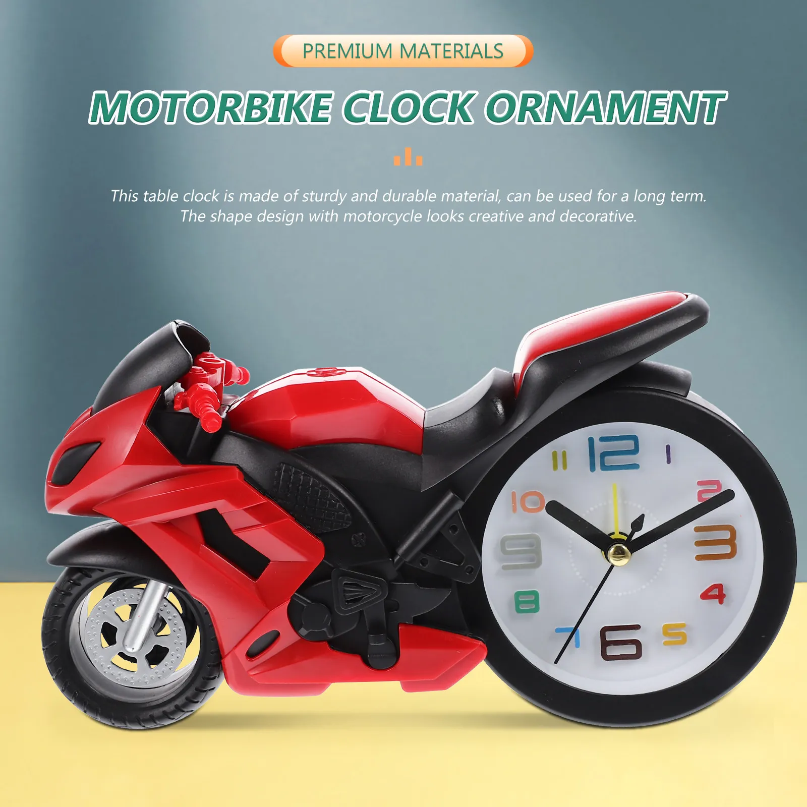 Motorbike Table Clock Sturdy Desktop Decoration Creative Motorcycle Shape Clock for Home Office Shelf Mantel Bookcase New Year
Motorbike Table Clock Sturdy Desktop Decoration Creative Motorcycle Shape Clock for Home Office Shelf Mantel Bookcase New Year