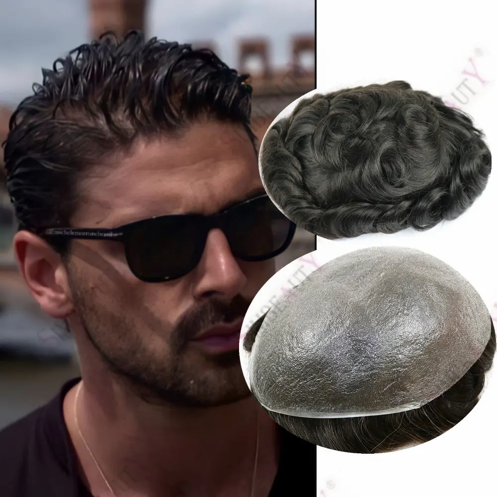 Undetectable Ultra Thin 0.02mm Micro Skin Base 90Density Men's Toupee Capillary Prosthesis Black Grey Real Human Hair Hair piece
Undetectable Ultra Thin 0.02mm Micro Skin Base 90Density Men's Toupee Capillary Prosthesis Black Grey Real Human Hair Hair piece