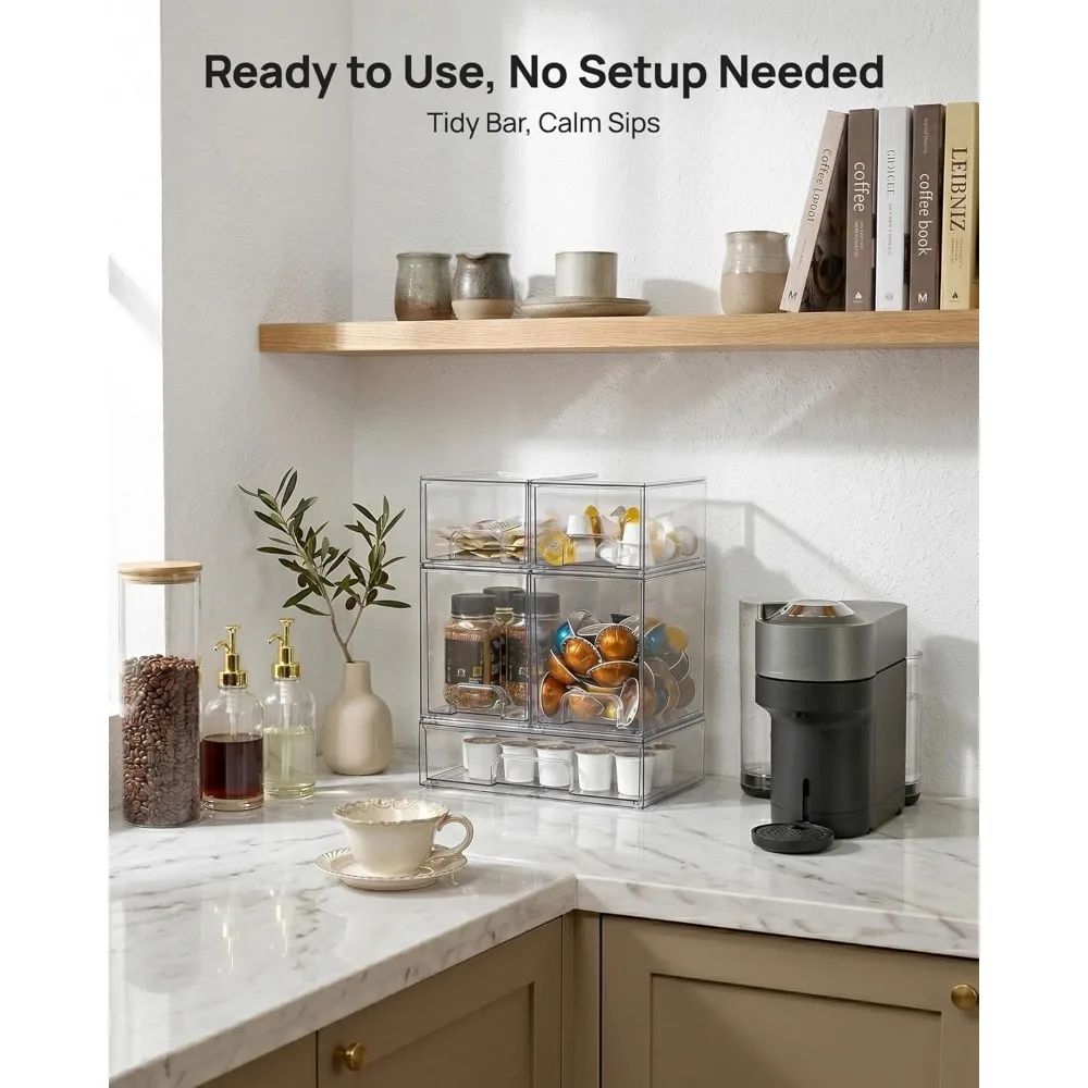 Stackable Clear Plastic Storage Drawers Set 5 Organizer Bins for Kitchen Countertop Vanity Bathroom Cabinet Pantry
Stackable Clear Plastic Storage Drawers Set 5 Organizer Bins for Kitchen Countertop Vanity Bathroom Cabinet Pantry