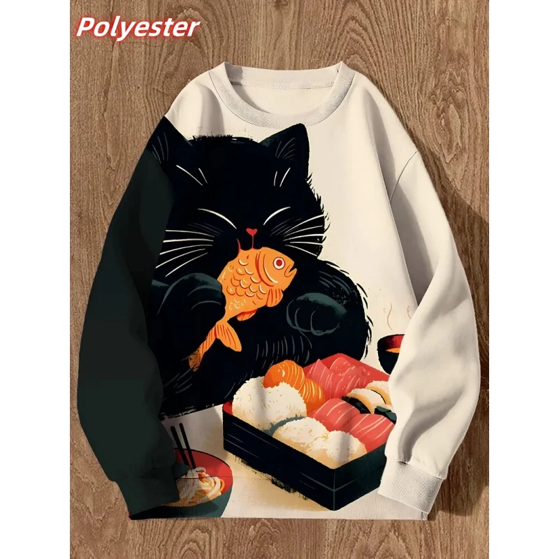 Cat Sushi Pattern Hoodie For Men Cute Animals 3D Printed Pullover Autumn Long Sleeve Loose Round Neck Hoodies Sweatshirt Tops
Cat Sushi Pattern Hoodie For Men Cute Animals 3D Printed Pullover Autumn Long Sleeve Loose Round Neck Hoodies Sweatshirt Tops