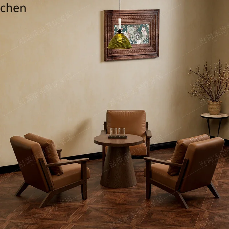 solid wood table and chair combination milk tea shop hotel leisure area sofa chair meeting guests negotiation reception
solid wood table and chair combination milk tea shop hotel leisure area sofa chair meeting guests negotiation reception
