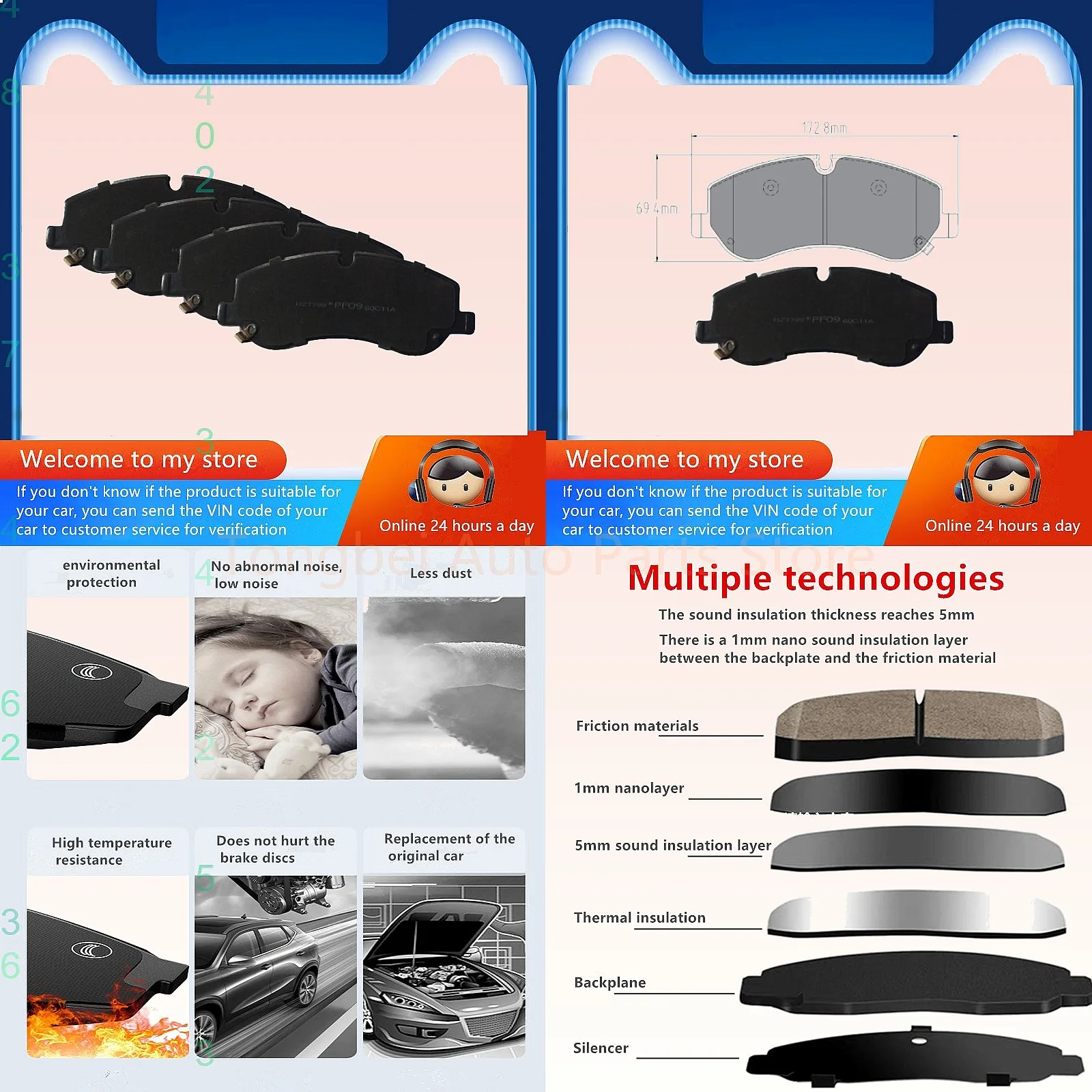 Yk35063 Front Brake Pad For Ford Transit V362 V348 Pro Auto Parts
Yk35063 Front Brake Pad For Ford Transit V362 V348 Pro Auto Parts