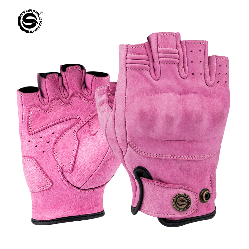 SFK Motorcycle Gloves Real Goat Leather Non-slip Wear-resistant Summer Breathable Half Finger Men Women Riding Protective Gears
SFK Motorcycle Gloves Real Goat Leather Non-slip Wear-resistant Summer Breathable Half Finger Men Women Riding Protective Gears