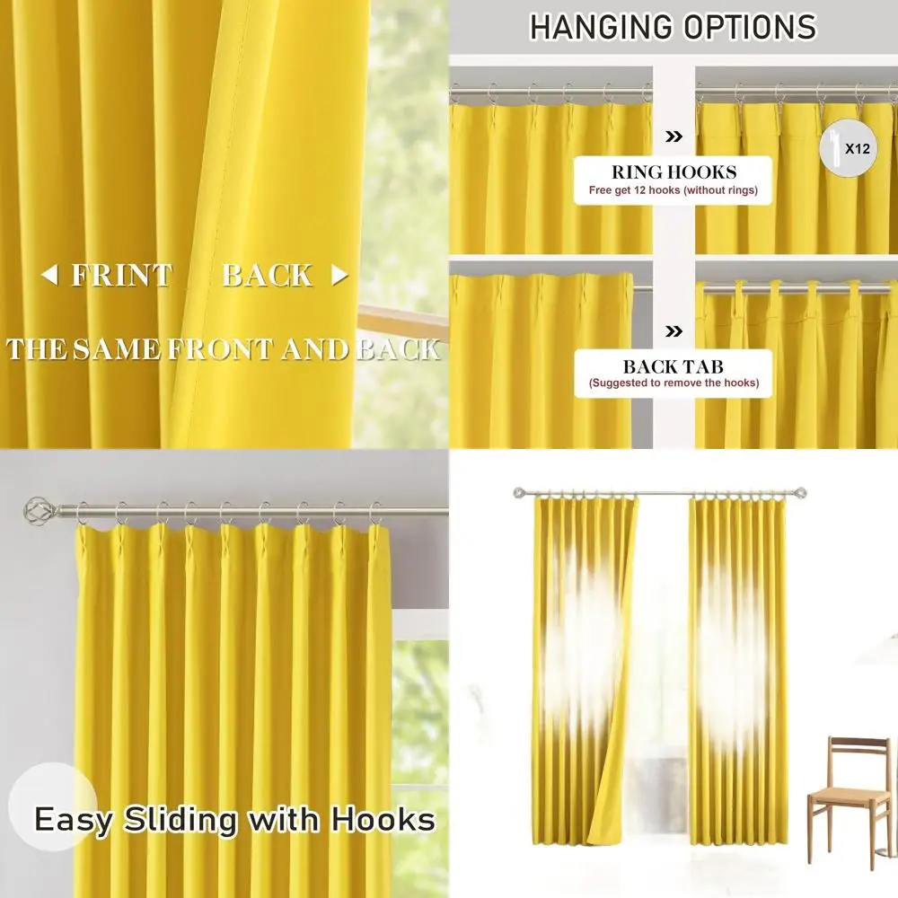 96 Room Darkening Thermal Insulated Pinch Pleat Curtains, 2 Panels, 40W x 96L for Living Room & Bedroom
96 Room Darkening Thermal Insulated Pinch Pleat Curtains, 2 Panels, 40W x 96L for Living Room & Bedroom