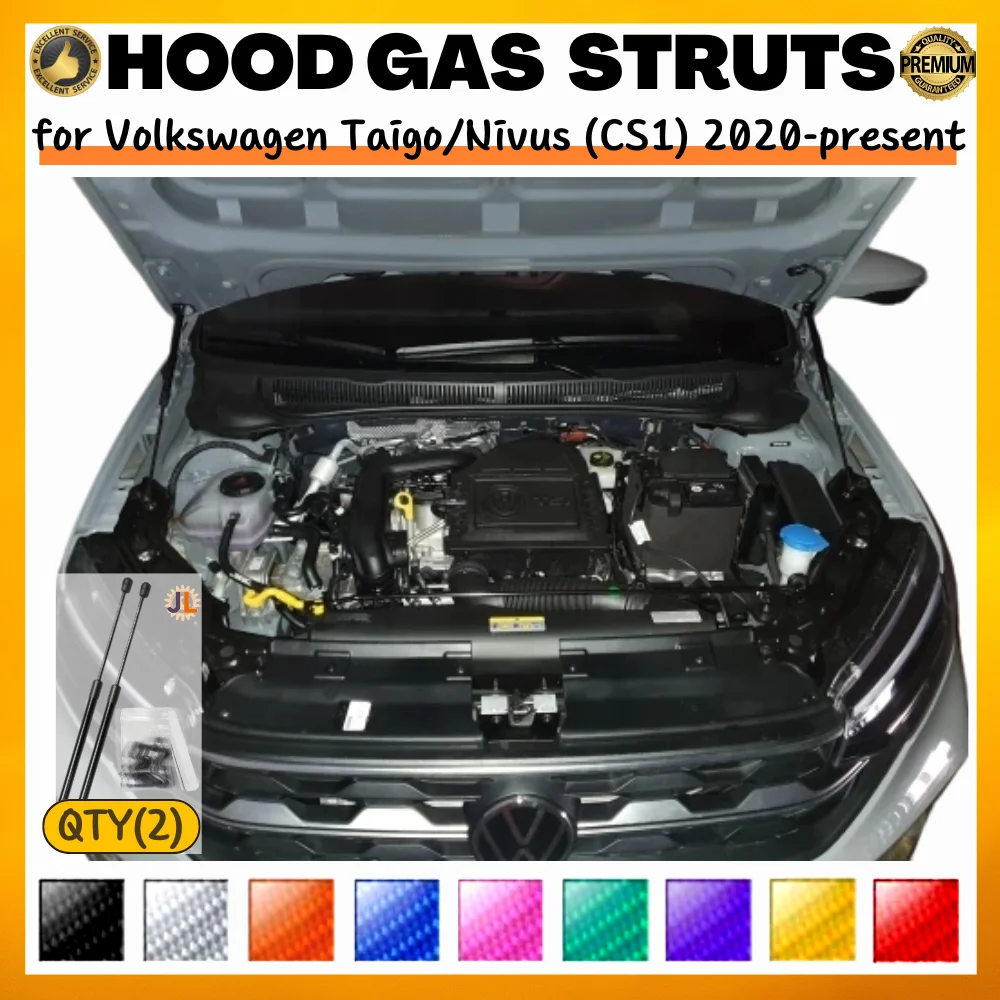 Qty(2) Hood Struts for Volkswagen Taigo/Nivus (CS1) 2020-present Front Bonnet Modify Gas Springs Shock Absorbers Lift Supports
Qty(2) Hood Struts for Volkswagen Taigo/Nivus (CS1) 2020-present Front Bonnet Modify Gas Springs Shock Absorbers Lift Supports