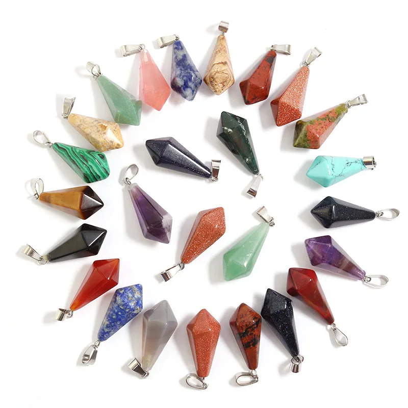 20pcs/ Bag Gemstone Faceted Cut Hexagonal Cone Point Mix Stone Crystal Hexagon Point Pendant Accessories
20pcs/ Bag Gemstone Faceted Cut Hexagonal Cone Point Mix Stone Crystal Hexagon Point Pendant Accessories