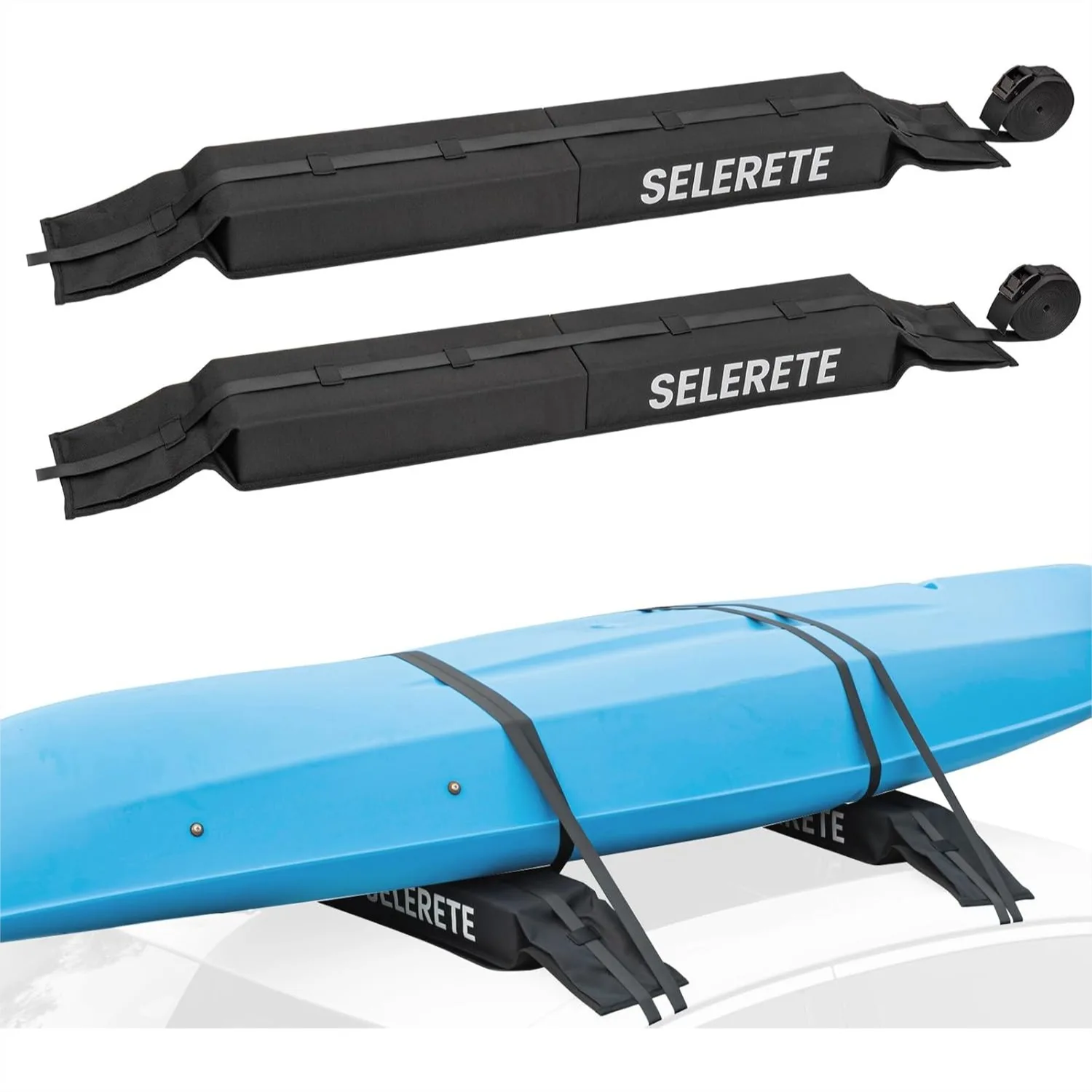 Universal Car Soft Kayak Roof Rack Pads for Kayak Surfboard SUP with 20FT Tie-Down Straps and Quick Loop Straps
Universal Car Soft Kayak Roof Rack Pads for Kayak Surfboard SUP with 20FT Tie-Down Straps and Quick Loop Straps