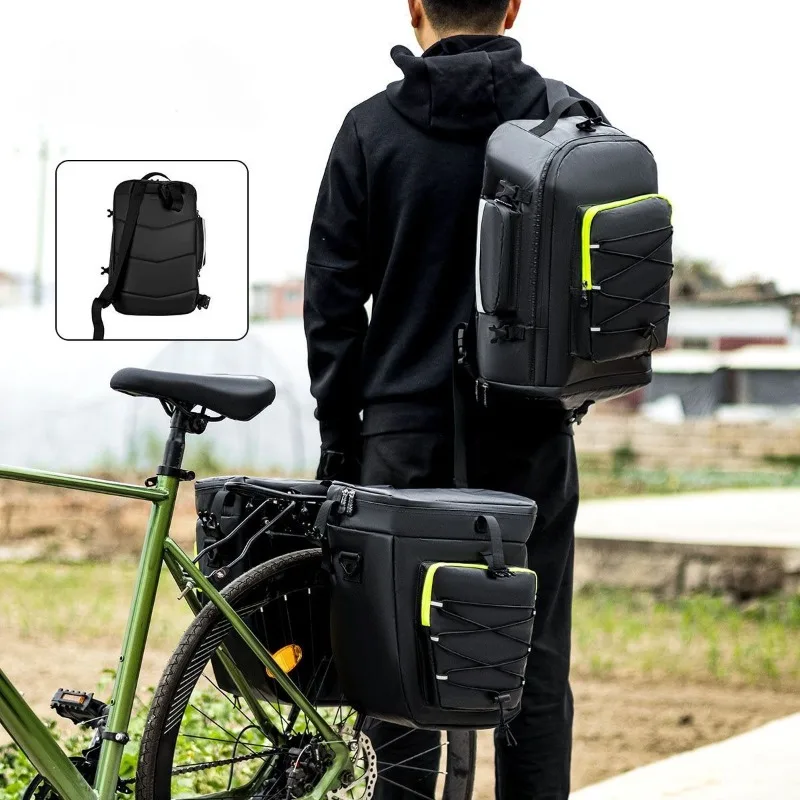 Велосипедная сумка на задний багажник MTB, три в одном: большая вместимость, водонепроницаемая, портативная, прочная. Снаряжение и аксессуары для велосипедов.
Велосипедная сумка на задний багажник MTB, три в одном: большая вместимость, водонепроницаемая, портативная, прочная. Снаряжение и аксессуары для велосипедов.