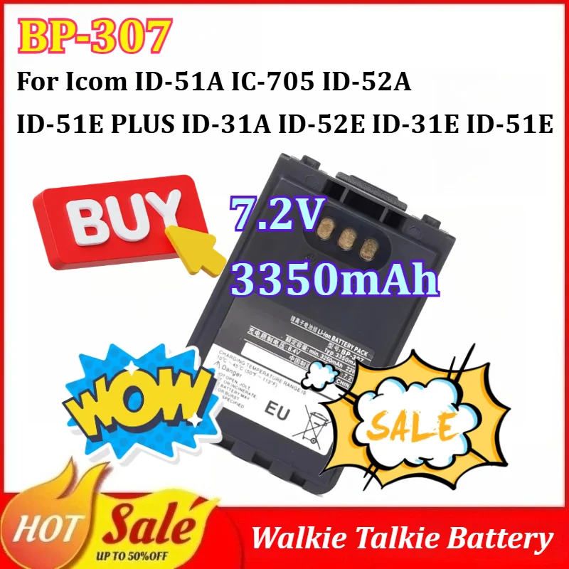 Новая аккумуляторная батарея BP-307 7.2V 3350mAh для раций Icom ID-51A, IC-705, ID-52A, ID-51E PLUS, ID-31A, ID-52E, ID-31E, ID-51E, ID-51A PLUS
Новая аккумуляторная батарея BP-307 7.2V 3350mAh для раций Icom ID-51A, IC-705, ID-52A, ID-51E PLUS, ID-31A, ID-52E, ID-31E, ID-51E, ID-51A PLUS
