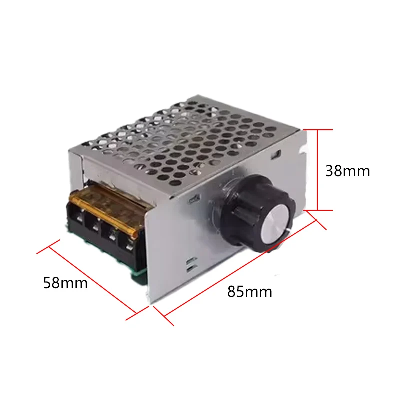 4000W thyristor voltage regulator with switch 220V high-power dimming, speed-regulating and temperature-regulating housing
4000W thyristor voltage regulator with switch 220V high-power dimming, speed-regulating and temperature-regulating housing