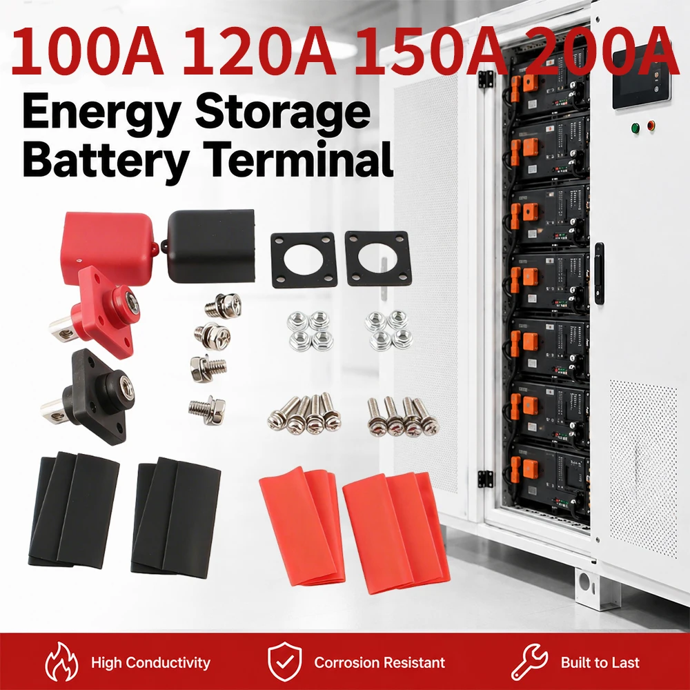 100A-200A Lithium Battery Terminal Connector Lithium Battery Storage Energy Terminal Adapter for RV Boat Solar Power System
100A-200A Lithium Battery Terminal Connector Lithium Battery Storage Energy Terminal Adapter for RV Boat Solar Power System