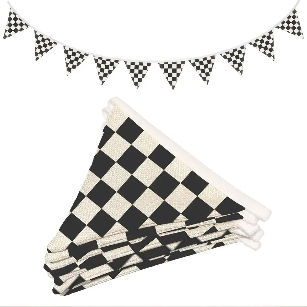 Black and White Checkered Garland & Racing Flags for Boys' Rooms, Playrooms, and Celebrations
Black and White Checkered Garland & Racing Flags for Boys' Rooms, Playrooms, and Celebrations