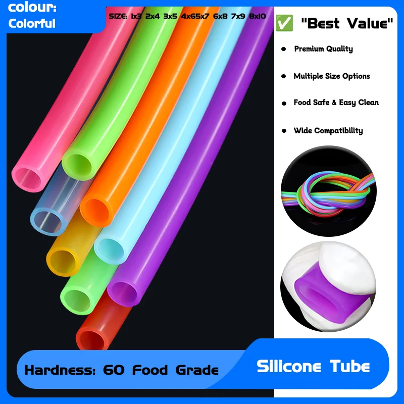 ID 1 2 3 4 5 6 7 8mm Flexible Rubber Hose Thickness 1mm Food Grade Soft Milk Beer Drink Pipe Water Connector 1/5M Silicone Tube 
ID 1 2 3 4 5 6 7 8mm Flexible Rubber Hose Thickness 1mm Food Grade Soft Milk Beer Drink Pipe Water Connector 1/5M Silicone Tube