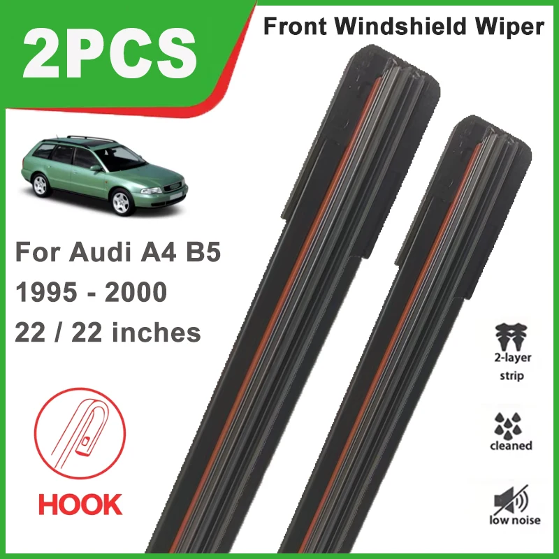 22"+22" Double Rubber Front Wiper Blades, Durable Windscreen Windshield Replacement Parts For Audi A4 B5 1995-2000 1996 1997
22"+22" Double Rubber Front Wiper Blades, Durable Windscreen Windshield Replacement Parts For Audi A4 B5 1995-2000 1996 1997