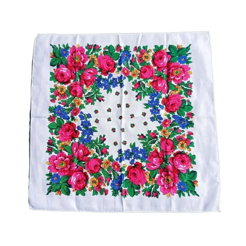 Fashion Sunscreen Rose Flower Print Head Scarf Ethnic Style Windproof Square Neck Scarves Soft Hair Scarve Women Headwraps Party
Fashion Sunscreen Rose Flower Print Head Scarf Ethnic Style Windproof Square Neck Scarves Soft Hair Scarve Women Headwraps Party