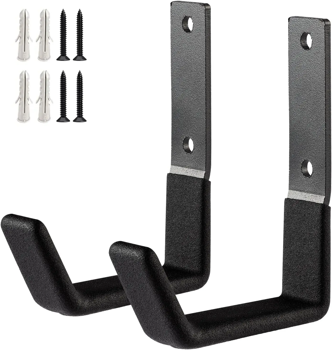 Heavy Duty Wall Mount Hooks for Garage and Garden - Steel U Hooks with Anti-Slip Coating for Tools and Hoses (2 Pack, Small)
Heavy Duty Wall Mount Hooks for Garage and Garden - Steel U Hooks with Anti-Slip Coating for Tools and Hoses (2 Pack, Small)