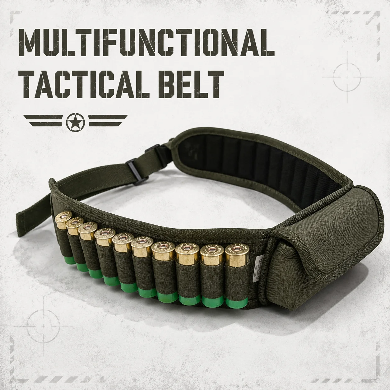 Tactical Ammo Belt 12 Gauge Shell Cartridge Loop Carrier Elastic Shotgun Rounds Bandolier Belt Hunting Gear Range
Tactical Ammo Belt 12 Gauge Shell Cartridge Loop Carrier Elastic Shotgun Rounds Bandolier Belt Hunting Gear Range