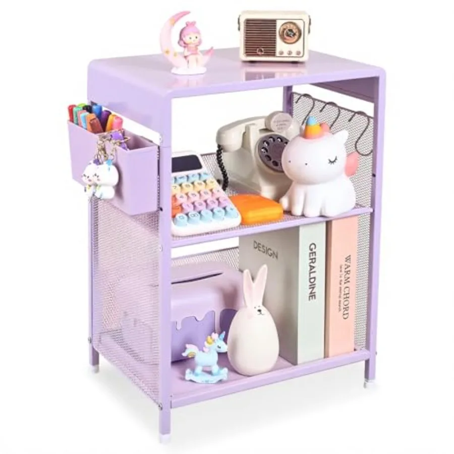 Nightstand, End Table with Hooks and Holder, Nightstand for Bedroom, Toddler Bedside Table, Small Desk for Girls, Coffee Table
Nightstand, End Table with Hooks and Holder, Nightstand for Bedroom, Toddler Bedside Table, Small Desk for Girls, Coffee Table