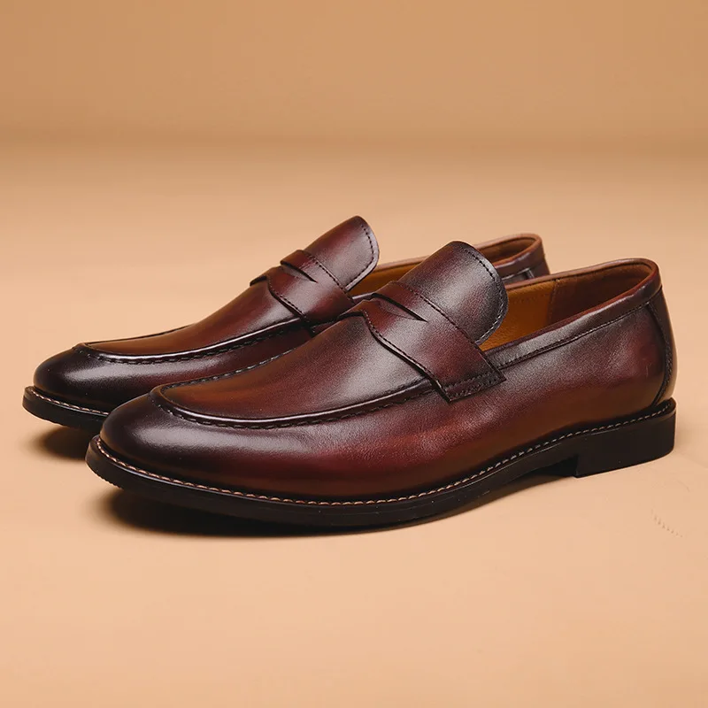 Cowhide Business Men's Leather Shoes Casual Shoes Thick Soled Loafers Real Leather Shoes Men's Shoes
Cowhide Business Men's Leather Shoes Casual Shoes Thick Soled Loafers Real Leather Shoes Men's Shoes
