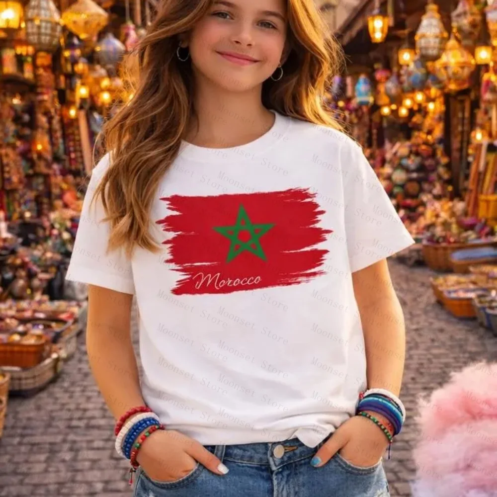 Casual Morocco National Flag T-Shirt Patriotic Graphic Print Short Sleeve Tee Summer Fashion Streetwear Kids Tops Women t-shirt
Casual Morocco National Flag T-Shirt Patriotic Graphic Print Short Sleeve Tee Summer Fashion Streetwear Kids Tops Women t-shirt