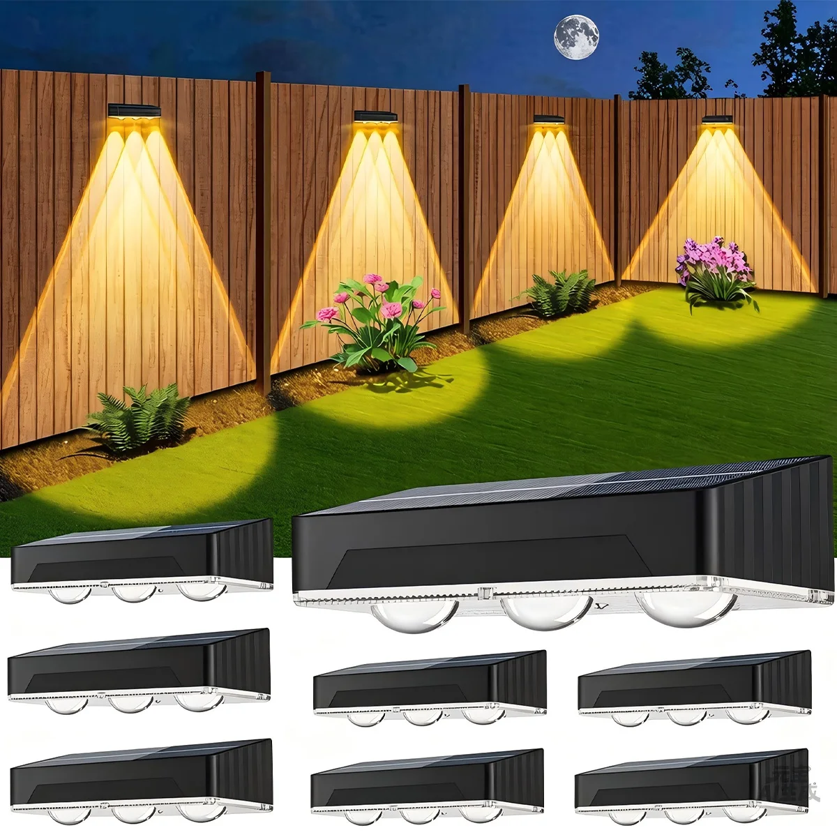 Outdoor Solar Fence Lights - Warm White and Rgb 7 Colors, Dusk to Dawn Solar Deck Lights, Solar Lights Outdoor Ip65 Waterproof, Garden Lights for Outdoor/Backyard/Railings/Stairs/Patio/Walls (2-Pack)
Outdoor Solar Fence Lights - Warm White and Rgb 7 Colors, Dusk to Dawn Solar Deck Lights, Solar Lights Outdoor Ip65 Waterproof, Garden Lights for Outdoor/Backyard/Railings/Stairs/Patio/Walls (2-Pack)