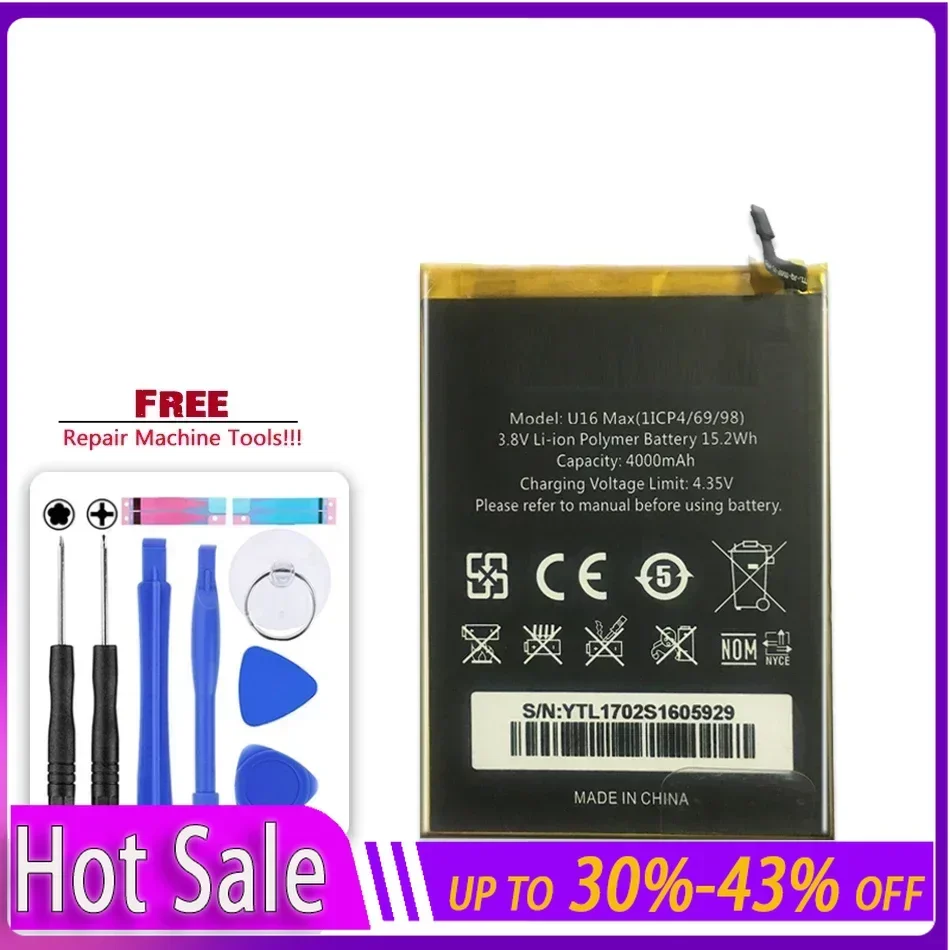 U16Max 4000mAh Mobile Phone Batteries Battery for Oukitel U16 Max Portable Bateria Batteries Warranty + Track Code
U16Max 4000mAh Mobile Phone Batteries Battery for Oukitel U16 Max Portable Bateria Batteries Warranty + Track Code