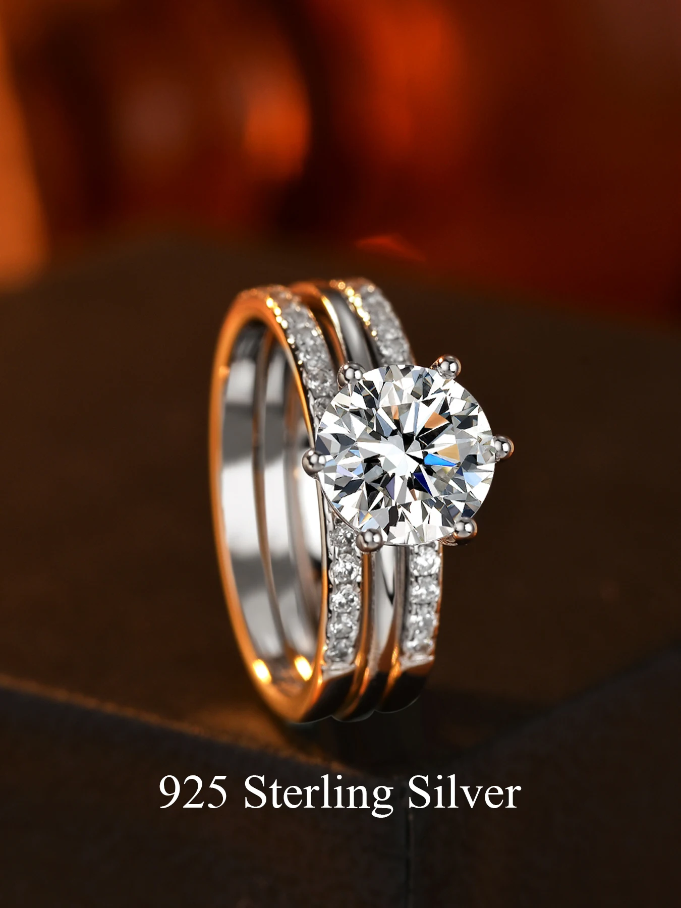 925 sterling silver engagement ring for ladies, two-piece design, elaborately set with 5A cubic zirconia,suitable for wedding.
925 sterling silver engagement ring for ladies, two-piece design, elaborately set with 5A cubic zirconia,suitable for wedding.