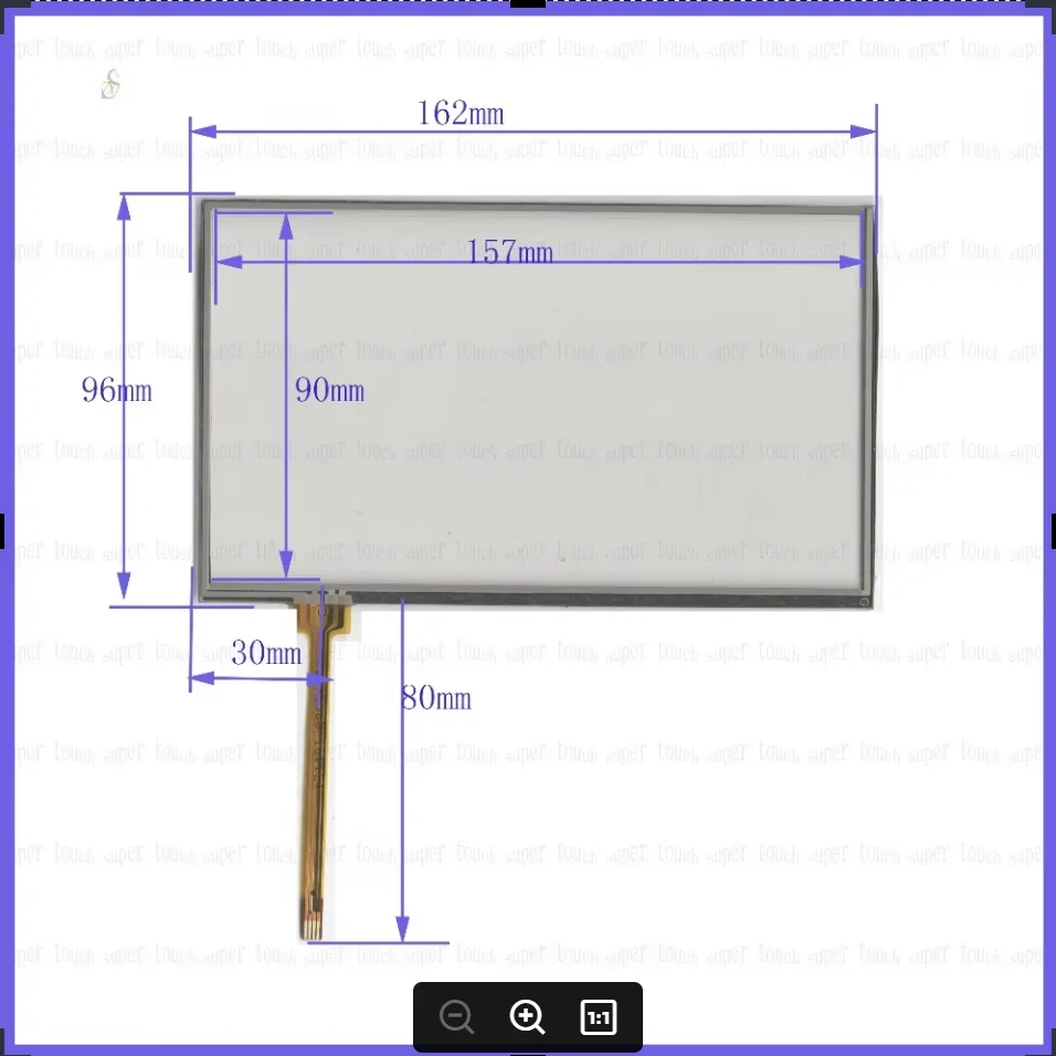 ZhiYuSun POST KDT-5068 7 inch 4-wire resistive touch panel for Car DVD, 162*96 GPS 162mm*96mm this is compatible
ZhiYuSun POST KDT-5068 7 inch 4-wire resistive touch panel for Car DVD, 162*96 GPS 162mm*96mm this is compatible