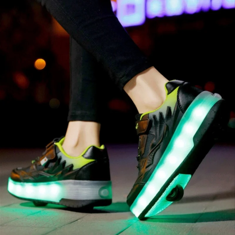 LED Lights Kids Roller Skate Shoes Deformation Boys Girls Sneakers With 2 Wheels Sport Outdoor Parkour Children Adults Sneaker
LED Lights Kids Roller Skate Shoes Deformation Boys Girls Sneakers With 2 Wheels Sport Outdoor Parkour Children Adults Sneaker