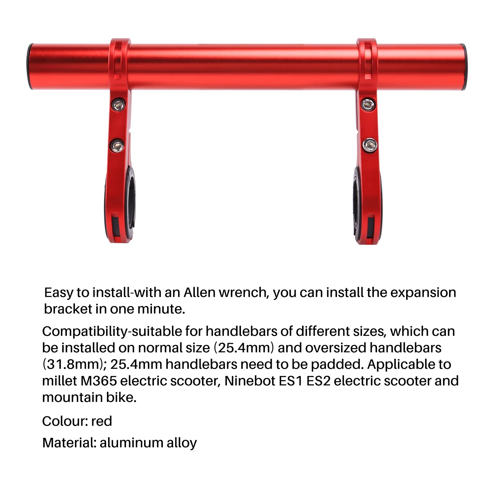 Better-Scooter Racks Handlebar Extender For Xiaomi M365 Ninebot Es1 Es2 Double Extension Mount Holder
Better-Scooter Racks Handlebar Extender For Xiaomi M365 Ninebot Es1 Es2 Double Extension Mount Holder