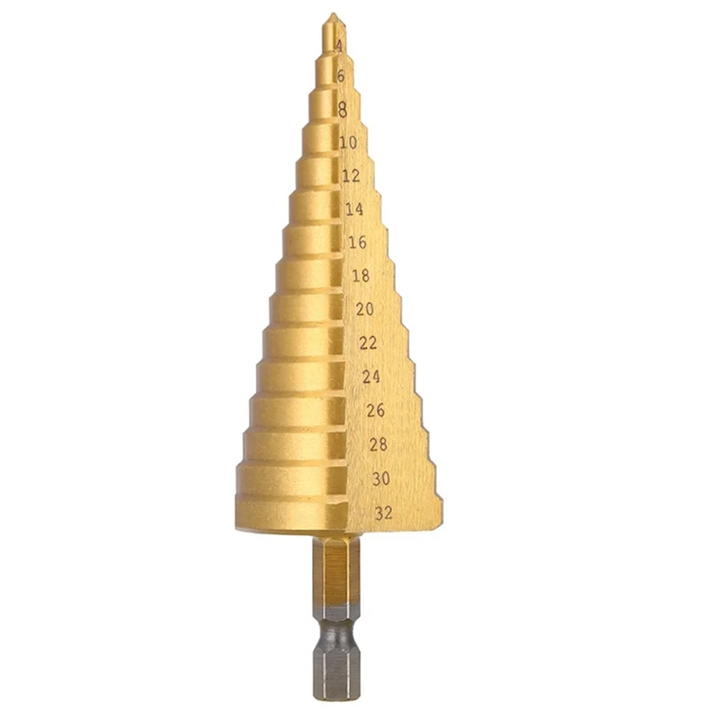ABPP-4-32Mm HSS Straight Groove Step Drill Bit Wood Metal Hole Cutter Core Drill Bit Pagoda Drill Bit
ABPP-4-32Mm HSS Straight Groove Step Drill Bit Wood Metal Hole Cutter Core Drill Bit Pagoda Drill Bit