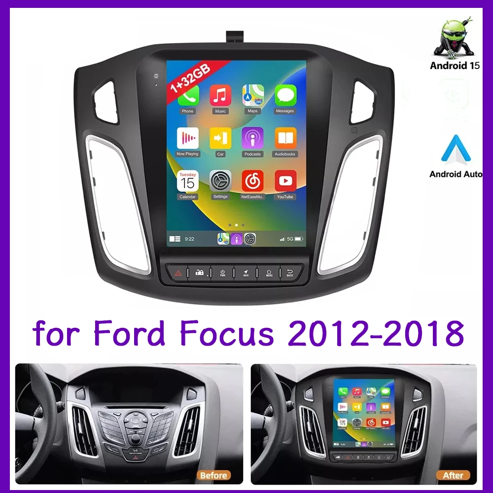 4+64G 9.7in Car Stereo for Ford Focus 2012-2018 Android 15 with Fit For CarPlay Android Auto Vertical Screen Car Radio Player
4+64G 9.7in Car Stereo for Ford Focus 2012-2018 Android 15 with Fit For CarPlay Android Auto Vertical Screen Car Radio Player