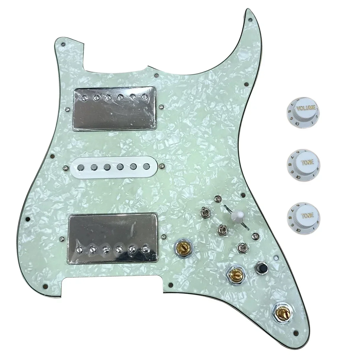 Guitar Prewired Loaded Pickguard with Alnico V pickup Set Multifunction Switch Chrome And Pickups for ST Guitar
Guitar Prewired Loaded Pickguard with Alnico V pickup Set Multifunction Switch Chrome And Pickups for ST Guitar