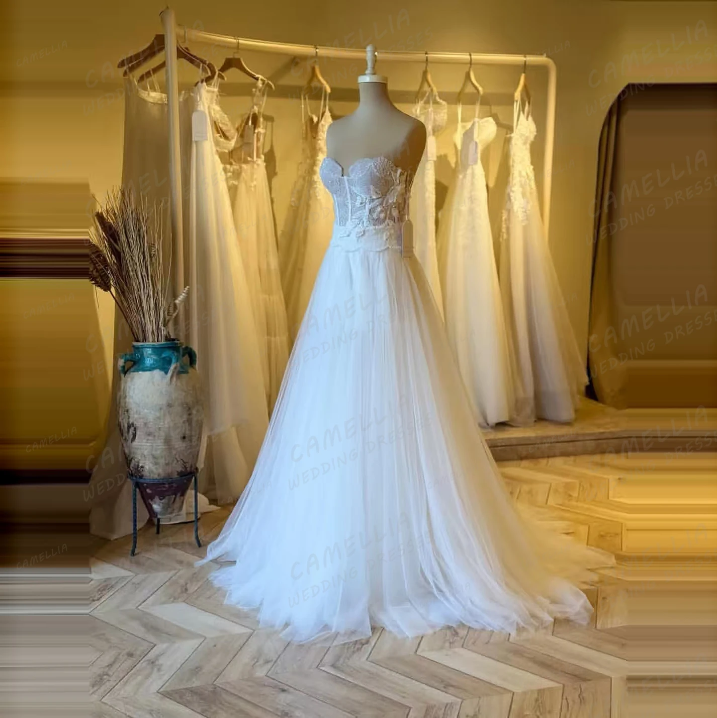 Simple Wedding Dresses Women's Lace Sweetheart Sleeveless Appliques A Line Bridal Gowns Sexy Vestidos De Novia Customized Party
Simple Wedding Dresses Women's Lace Sweetheart Sleeveless Appliques A Line Bridal Gowns Sexy Vestidos De Novia Customized Party