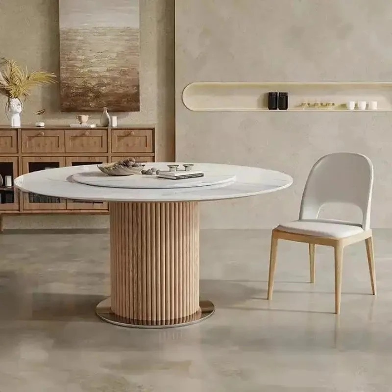 Современный обеденный стол с 360° ° Вращающийся поворотный стол, кухонная мебель, 12 мм, каменная плита и устойчивый круглый стол из массива дерева 18 мм
Современный обеденный стол с 360° ° Вращающийся поворотный стол, кухонная мебель, 12 мм, каменная плита и устойчивый круглый стол из массива дерева 18 мм