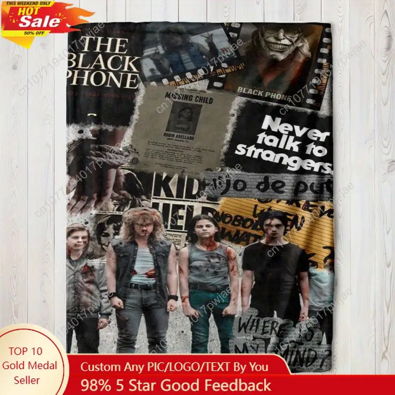The Black Phone Movie Print Flannel Fleece Blanket Contemporary Style 100% Polyester, Knitted, Digital Print All Seasons
The Black Phone Movie Print Flannel Fleece Blanket Contemporary Style 100% Polyester, Knitted, Digital Print All Seasons