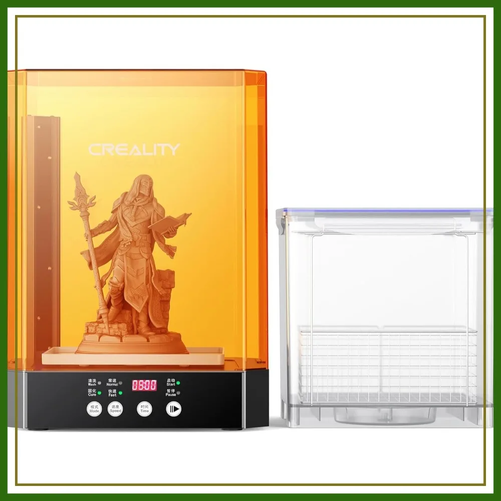 2 in 1 Resin 3D Printer Wash and Cure Station, 405nm UV Curing Rotary Box, 8.26x6.29x7.87in
2 in 1 Resin 3D Printer Wash and Cure Station, 405nm UV Curing Rotary Box, 8.26x6.29x7.87in