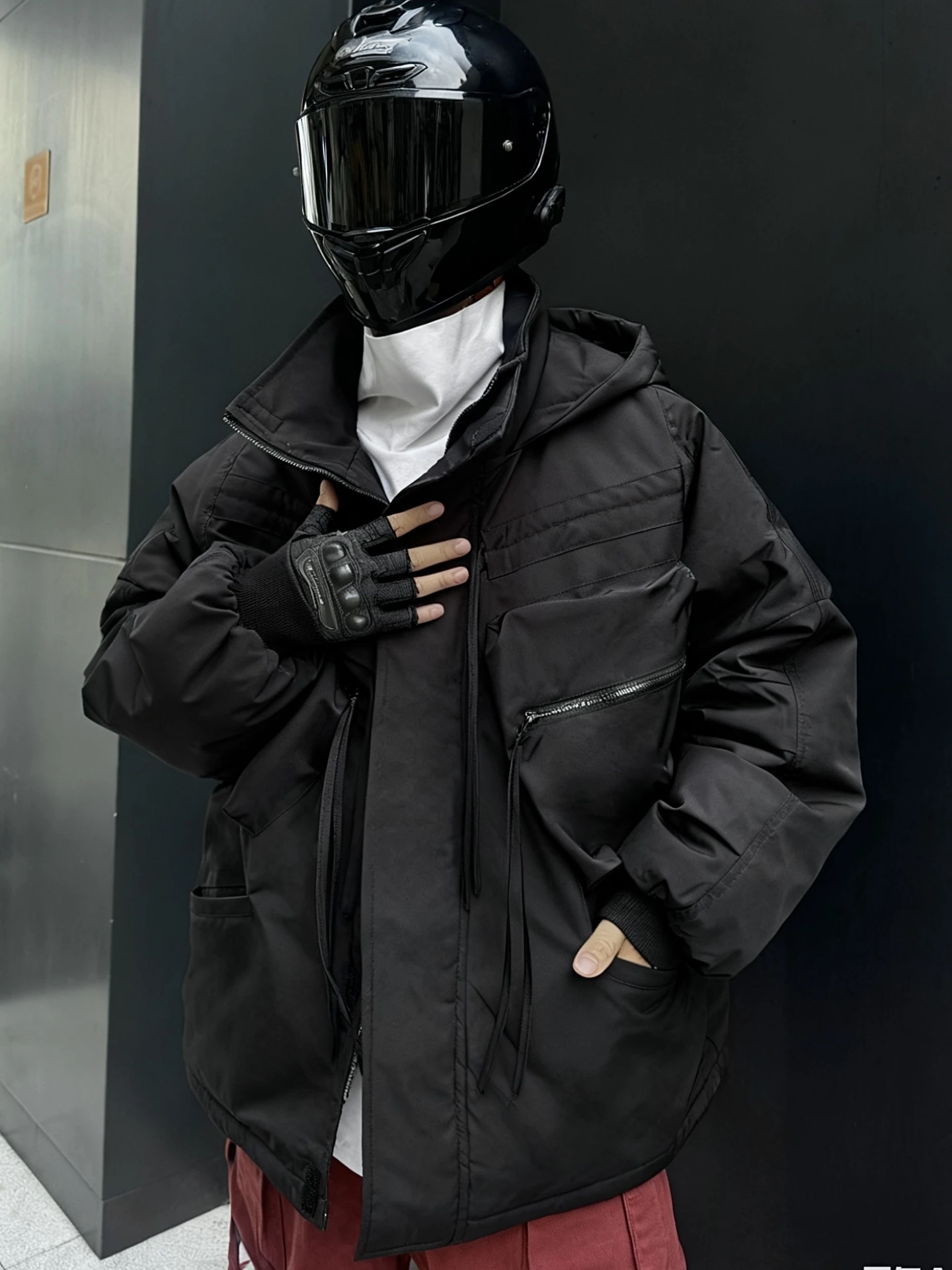 Heavy Industry Dark Mechanical Style Jacket Cotton Coat Thickened Large-Size Hip Hop Large Pocket Hooded Cotton-Padded
Heavy Industry Dark Mechanical Style Jacket Cotton Coat Thickened Large-Size Hip Hop Large Pocket Hooded Cotton-Padded
