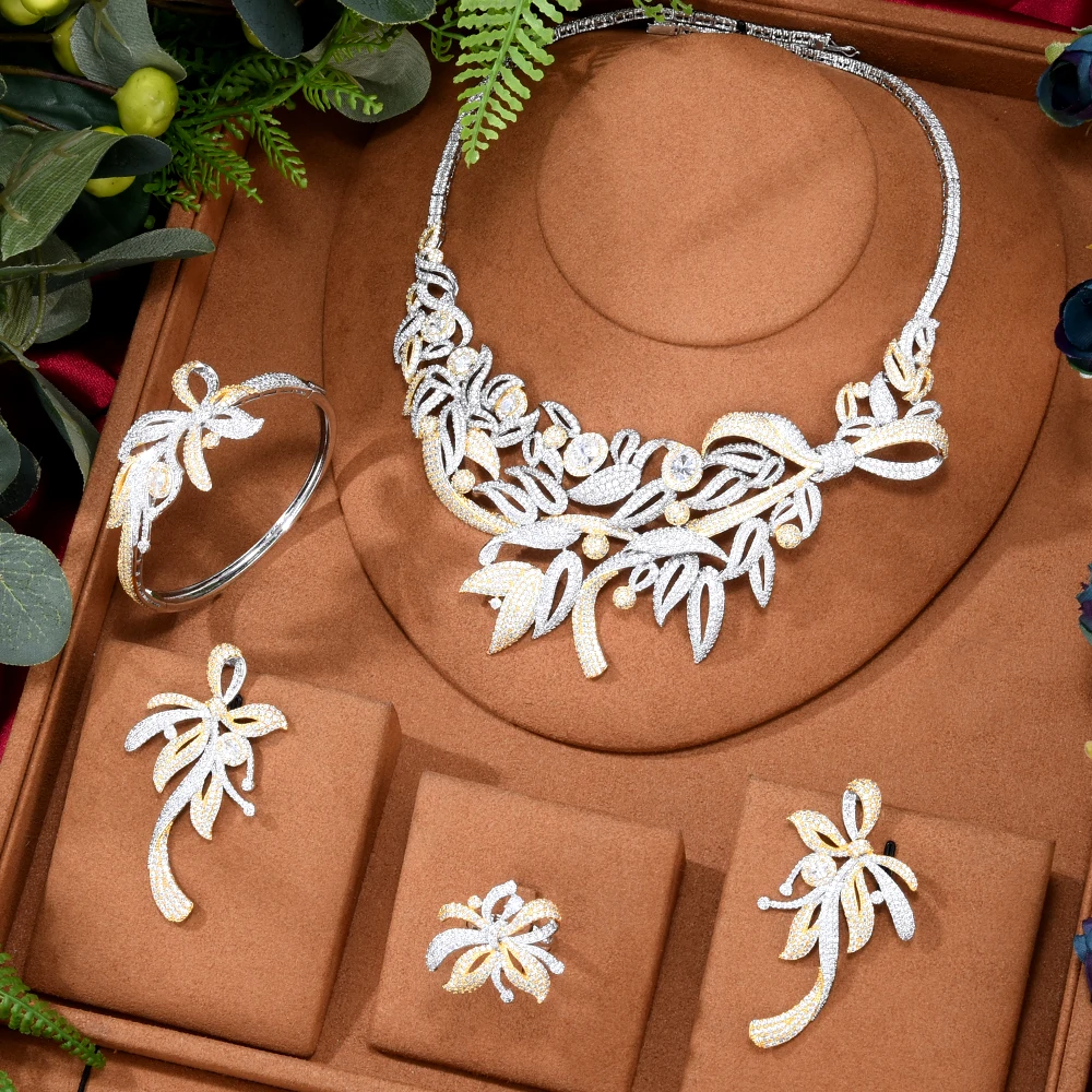 GODKI Brand New Luxury Full Micro CZ Luxury African 4PC Jewelry Set For Women Wedding Party Zircon Crystal Indian Neckalce Sets
GODKI Brand New Luxury Full Micro CZ Luxury African 4PC Jewelry Set For Women Wedding Party Zircon Crystal Indian Neckalce Sets
