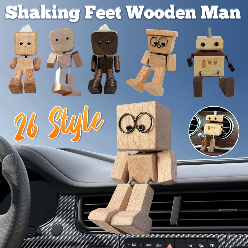 Shaking Man Statue Handmade Wooden Man Figurine with Shaking Feet Unique Car Dashboard Decoration Desktop Ornament for Home
Shaking Man Statue Handmade Wooden Man Figurine with Shaking Feet Unique Car Dashboard Decoration Desktop Ornament for Home