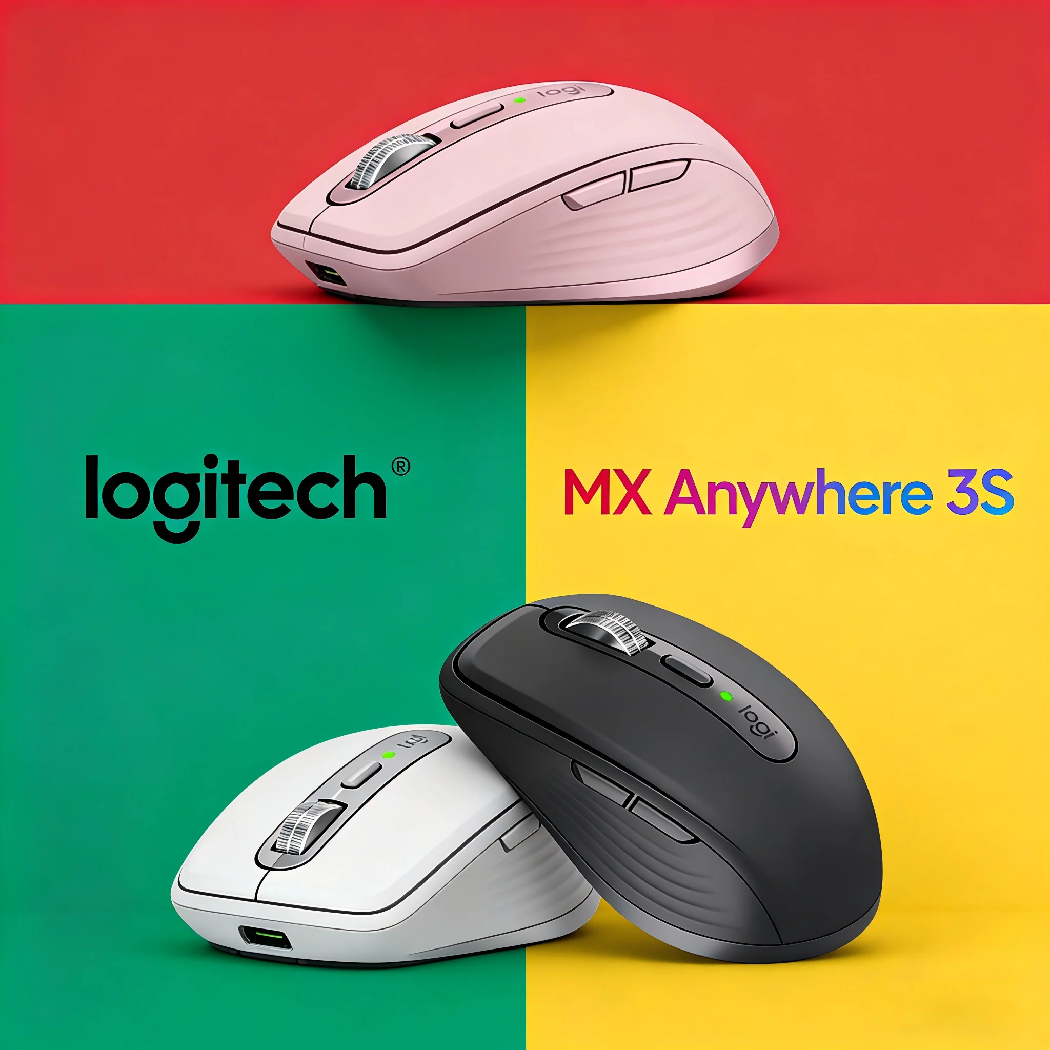 Logitech MX Anywhere 3S Bluetooth Mouse, Compact Tiny Build, Ultra-Light for Business Use