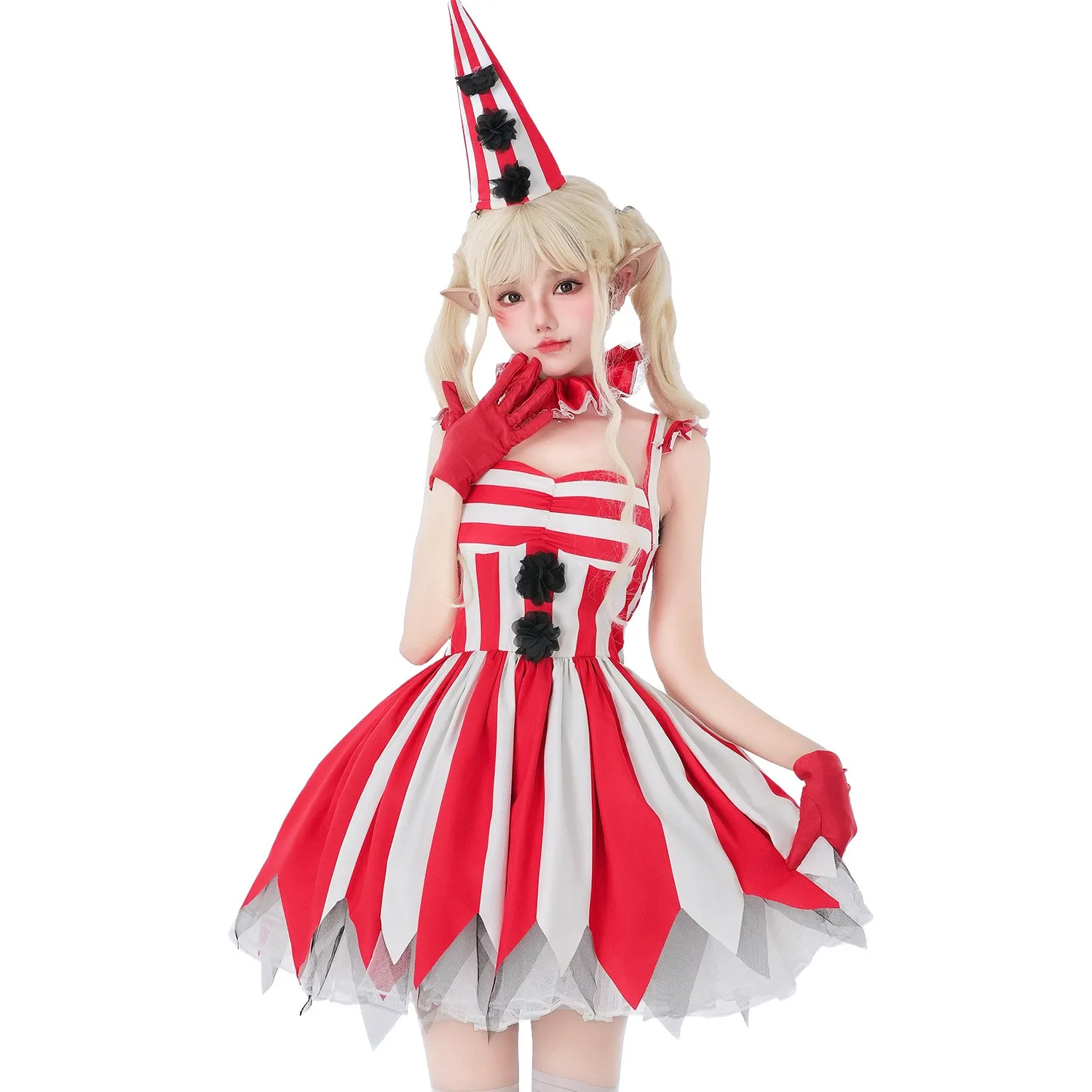 loween Costume Red Terror Doll Dr up Evil Witch Clown Actres Circus Theme Women's Faionable Traditional Stage Outfit
loween Costume Red Terror Doll Dr up Evil Witch Clown Actres Circus Theme Women's Faionable Traditional Stage Outfit